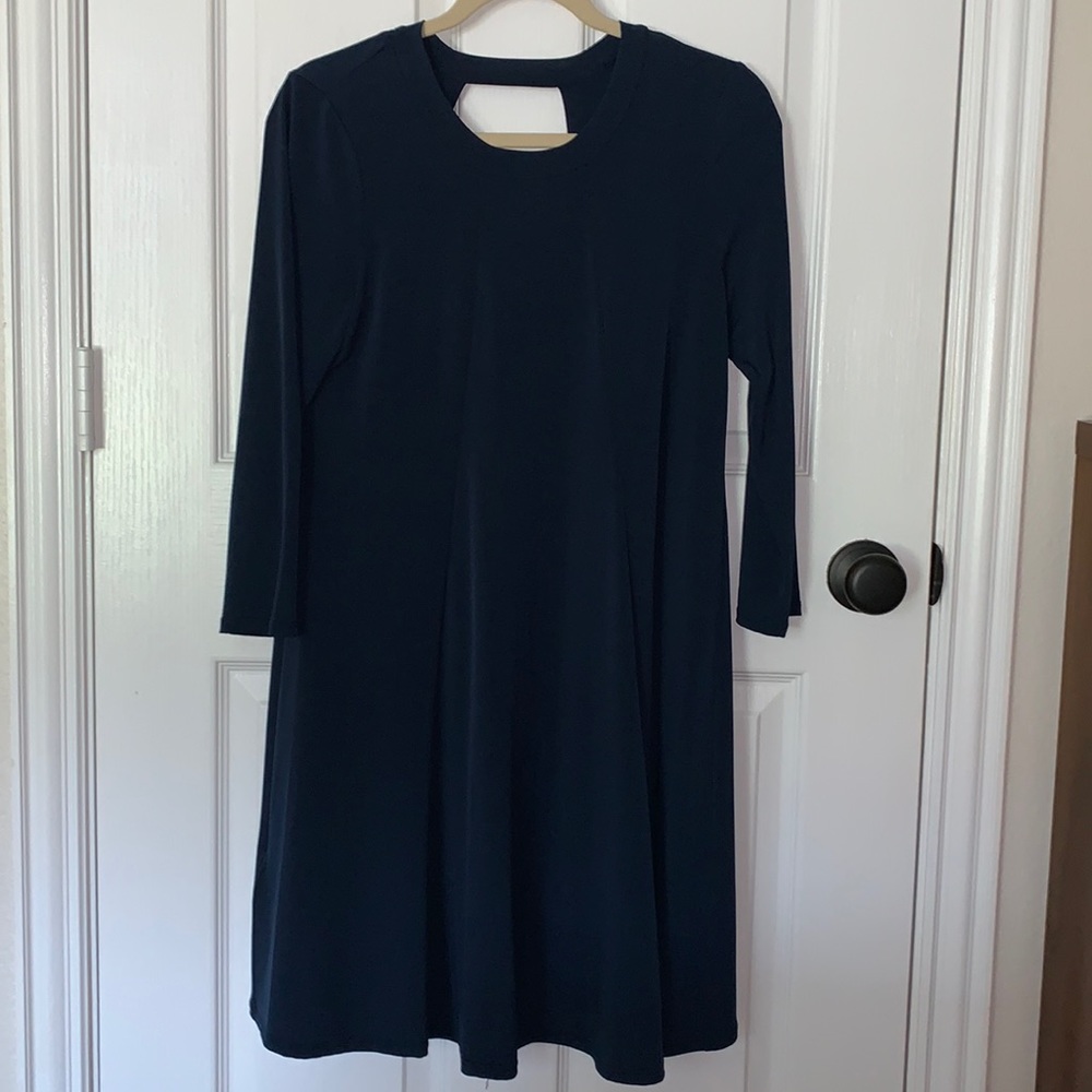 Bcbgeneration Long Sleeve Navy Pullover Dress - image 1